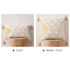 Cushion Cover Geometric Tufted Cotton Blend Concealed Zipper