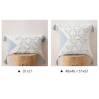 Cushion Cover Geometric Tufted Cotton Blend Concealed Zipper