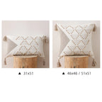Cushion Cover Geometric Tufted Cotton Blend Machine Washable
