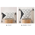 Cushion Cover Geometric Tufted Cotton Blend Machine Washable