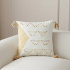 Cushion Cover Geometric Tufted Cotton Blend Machine Washable