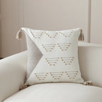 Cushion Cover Geometric Tufted Cotton Blend Machine Washable