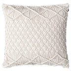 Cushion Cover Hand-Knotted Macrame Cotton Blend 45x45 cm