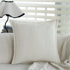 Cushion Cover Hand-Tufted Animal Appliqué Bouclé Texture Concealed Zipper