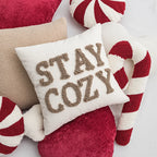 Cushion Cover Hand-Tufted Bouclé Cotton-Linen 18x18