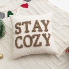Cushion Cover Hand-Tufted Bouclé Cotton-Linen 18x18
