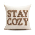Cushion Cover Hand-Tufted Bouclé Cotton-Linen 18x18