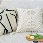 Cushion Cover Hand-Tufted Cotton Blend 18x18