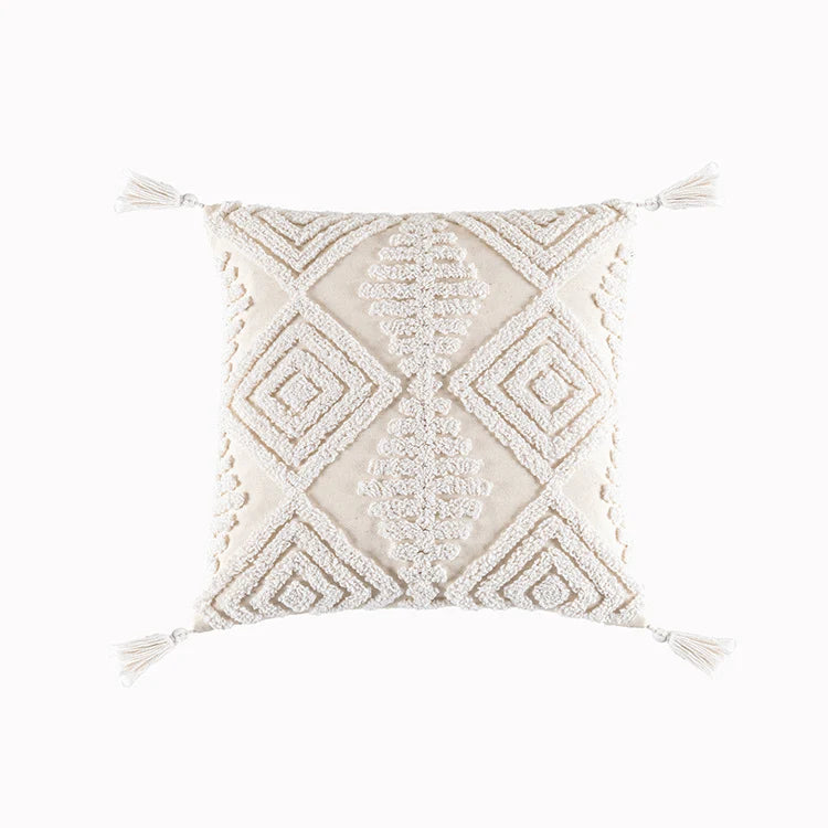Cushion Cover Hand-Tufted Cotton Blend 18x18