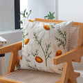 Cushion Cover Hand-Tufted Daisy Cotton-Linen 18x18 Inch