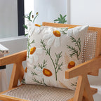 Cushion Cover Hand-Tufted Daisy Cotton-Linen 18x18 Inch