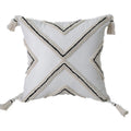 Cushion Cover Handcrafted Cotton Tufted X Tassel Corners