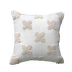 Cushion Cover Handcrafted Cotton Tufted X Tassel Corners