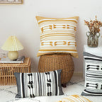 Cushion Cover Handwoven Cotton Tufted Tassels Concealed Zipper