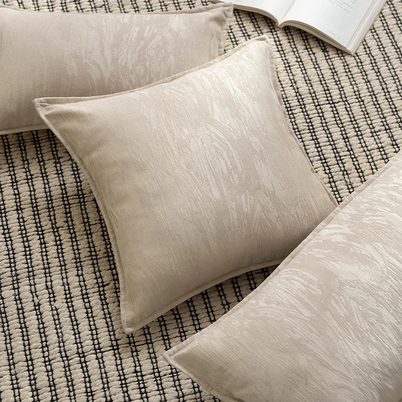 Cushion Cover Jacquard Weave Piped Seam Removable Zip