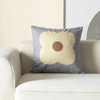 Cushion Cover Large Floral Cotton Blend & Concealed Zipper