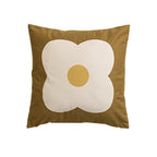 Cushion Cover Large Floral Cotton Blend & Concealed Zipper