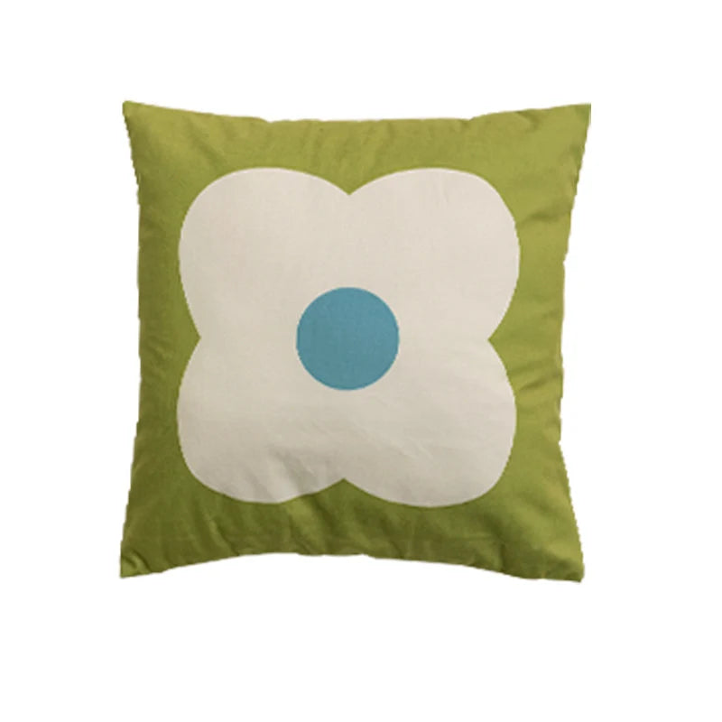 Cushion Cover Large Floral Cotton Blend & Concealed Zipper