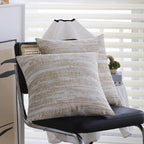 Cushion Cover Linen-Cotton Blend Abstract Brushstroke Concealed Zipper