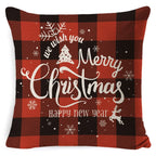 Cushion Cover Linen-Look & Festive Print 45x45 cm
