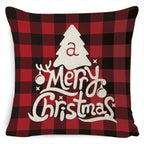 Cushion Cover Linen-Look & Festive Print 45x45 cm