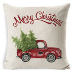 Cushion Cover Linen-Look & Festive Print 45x45 cm