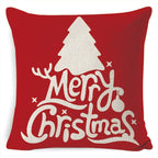 Cushion Cover Linen-Look & Festive Print 45x45 cm
