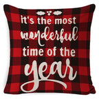Cushion Cover Linen-Look & Festive Print 45x45 cm