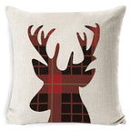 Cushion Cover Linen-Look & Festive Print 45x45 cm
