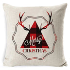 Cushion Cover Linen-Look & Festive Print 45x45 cm