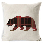 Cushion Cover Linen-Look & Festive Print 45x45 cm