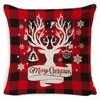 Cushion Cover Linen-Look & Festive Print 45x45 cm