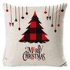 Cushion Cover Linen-Look & Festive Print 45x45 cm