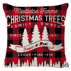 Cushion Cover Linen-Look & Festive Print 45x45 cm