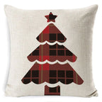 Cushion Cover Linen-Look & Festive Print 45x45 cm