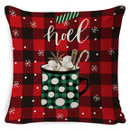 Cushion Cover Linen-Look & Festive Print 45x45 cm