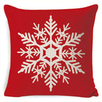 Cushion Cover Linen-Look & Festive Print 45x45 cm