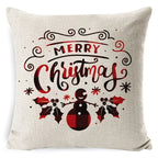 Cushion Cover Linen-Look & Festive Print 45x45 cm