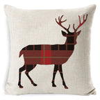 Cushion Cover Linen-Look & Festive Print 45x45 cm