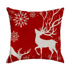 Cushion Cover Linen-Look & Festive Print 45x45 cm