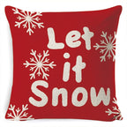Cushion Cover Linen-Look & Festive Print 45x45 cm