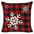 Cushion Cover Linen-Look & Festive Print 45x45 cm