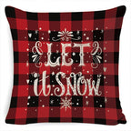 Cushion Cover Linen-Look & Festive Print 45x45 cm
