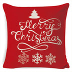 Cushion Cover Linen-Look & Festive Print 45x45 cm