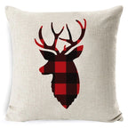 Cushion Cover Linen-Look & Festive Print 45x45 cm