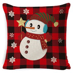 Cushion Cover Linen-Look & Festive Print 45x45 cm