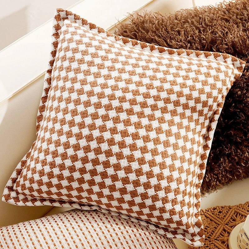 Cushion Cover Polyester Leaf Pattern 45x45cm