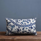 Cushion Cover Porcelain-Style Blue & White Linen-Look