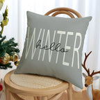 Cushion Cover Set Of 4 Woven Microfiber Hidden Zipper