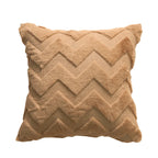 Cushion Cover Soft Plush Zigzag Tufting & Concealed Zipper